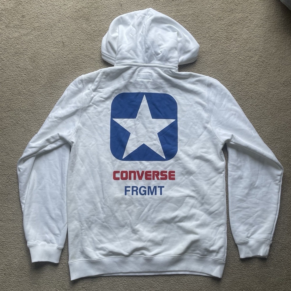 White Converse X Fragment Hoodie Men's Small New‎ with Tags